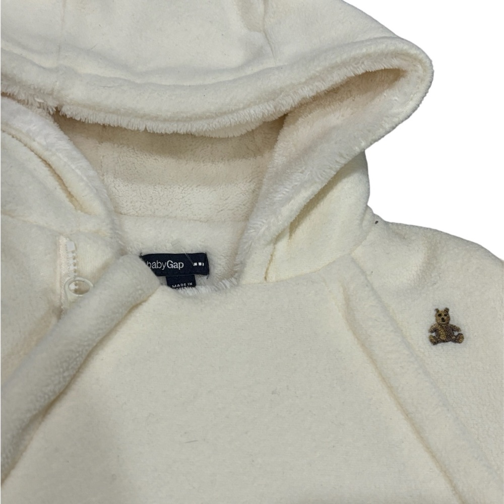Gap baby‎ one piece bear detail white slumber winter suit 6-12 months - Picture 4 of 8